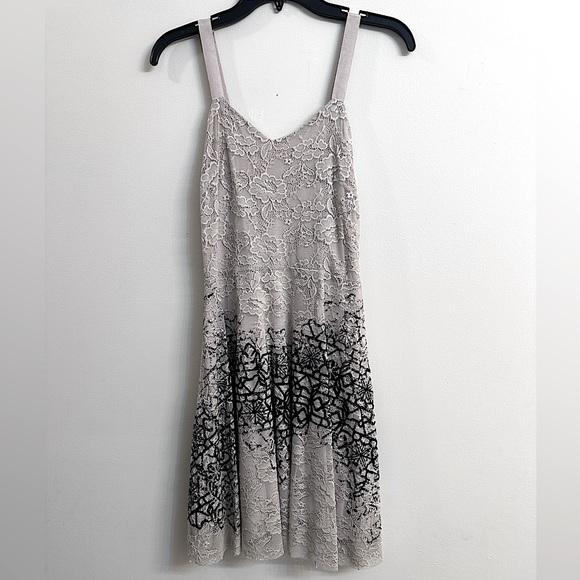 Free People Tan & Black Lace Dress - Picture 2 of 13